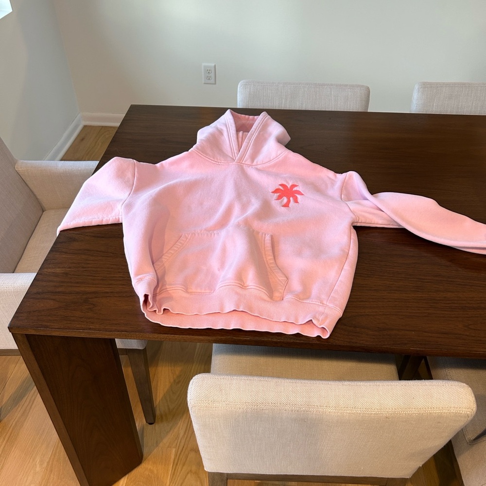 Pink Palm Puff hoodie